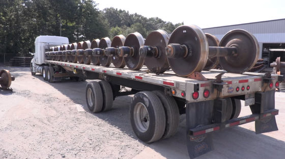 600mm Gauge Railway Wheel Set Heavy Duty 42CrMo Steel Flanged Material