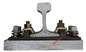 Casting rail tie plate rail shoulder rail track plate berlaku untuk rel UIC54, UIC60, rel 50kg, rel 60kg, S49