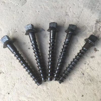 Sekrup Kayu Tidur Sekrup Rel OEM Spike Baja Karbon Sekrup Stainless Steel Galvanis