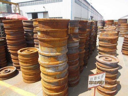 Roda Rel Baja Pengecoran Pasir, Permukaan Pelat Listrik Roda Kereta 500mm