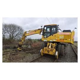 Excavator Rel Jalan Manual Tidak Bertenaga 25m Per Min Jarak sumbu roda 7000mm