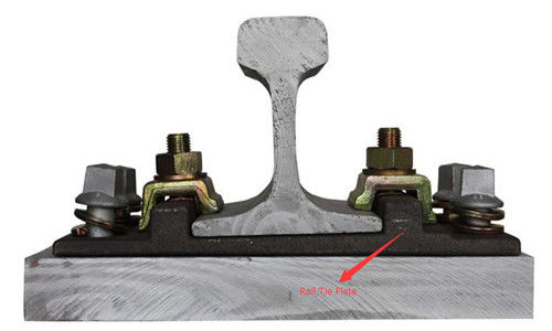 Baja Ringan Besi Cor Besi Tempa Pelat Dasar Rel Tie Plate Rail Shoulder Untuk Sistem Pengikat KPO