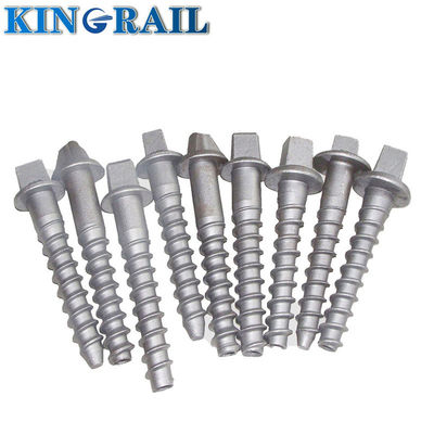 SS25 SS35 SS36 Rail Screw Spike 24 * 150 Sampai 270mm Grade 5.6 8.8 Permukaan Finishing Polos Diminyaki Atau HDP